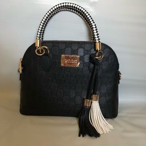 bebe Black Dome Satchel NWT